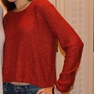 Nordstrom BP Orange Rust Long Sleeve Sweater
